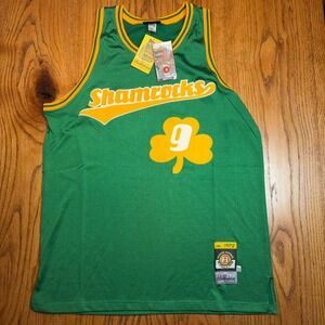 NWT Stall and Dean Shamrocks Jersey Mens 52 Green Rucker Vintage Basketball